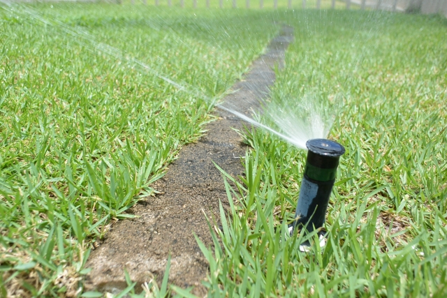 庭全体に均一に水が撒ける